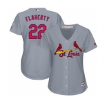 Women's Cardinals #22 Jack Flaherty Grey Road Stitched Baseball Jersey