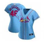 Women's St. Louis Cardinals #46 Paul Goldschmidt Alternate 2020 Baseball Player Jersey Light Blue