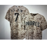 Women San Diego Padres #7 H.S. KIM Camo Cool Base Stitched Jersey