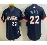 Women's San Diego Padres #22 Mason Miller Navy 2026 City Connect Stadium Jersey