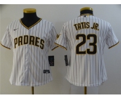 Women's San Diego Padres #23 Fernando Tatis Jr. Replica White Nike Jersey