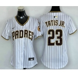 Women's San Diego Padres #23 Fernando Tatis Jr White Limited Cool Base Jersey