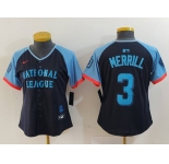 Women's San Diego Padres #3 Jackson Merrill Navy 2024 All Star Limited Stitched Jersey