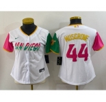 Women's San Diego Padres #44 Joe Musgrove White 2022 City Connect Cool Base Stitched Jersey