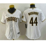 Women's San Diego Padres #44 Joe Musgrove White Stitched MLB Cool Base Nike Jersey