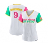 Women's San Diego Padres #9 Jake Cronenworth White 2022 City Connect Cool Base Stitched Baseball Jersey