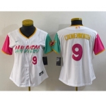 Women's San Diego Padres #9 Jake Cronenworth White Number 2022 City Connect Cool Base Stitched Jersey