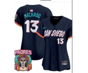 Youth San Diego Padres #13 Manny Machado Obsidian 2026 City Connect Stadium Limited Stitched Baseball Jersey
