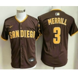 Youth San Diego Padres #3 Jackson Merrill Brown Limited Jersey