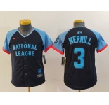 Youth San Diego Padres #3 Jackson Merrill Navy 2024 All Star Limited Stitched Jersey