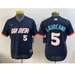 Youth San Diego Padres #5 Ram贸n Laureano Obsidian 2026 City Connect Stadium Stitched Baseball Jersey
