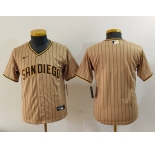 Youth San Diego Padres Blank Tan 2023 Cool Base Stitched Jersey