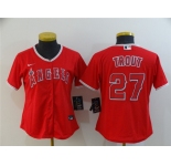Youth Nike Majestic Los Angeles Angels of Anaheim #27 Mike Trout Red Home MLB Jersey