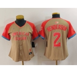 Women's Baltimore Orioles #2 Gunnar Henderson Cream 2024 All Star Limited Stitched Jersey