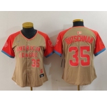Women's Baltimore Orioles #35 Adley Rutschman Number Cream 2024 All Star Limited Stitched Jersey