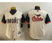 Youth Baltimore Orioles Team Big Logo Natural 2026 City Connect Stadium Stitched Baseball Jersey
