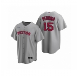 Women's Boston Red Sox #15 Dustin Pedroia Nike Gray Replica Road Jersey