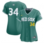 Women's Boston Red Sox #34 David Ortiz Green 2025 City Connect Limited Stitched Baseball Jersey
