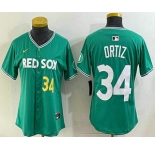 Women's Boston Red Sox #34 David Ortiz Green 2025 City Connect Player Name Limited Jersey