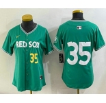 Women's Boston Red Sox #35 Garrett Crochet Green 2025 City Connect Limited Jersey