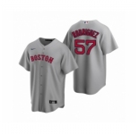 Women's Boston Red Sox #57 Eduardo Rodriguez Nike Gray Replica Road Jersey
