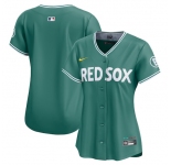Women's Boston Red Sox Blank Green 2025 City Connect Limited Stitched Baseball Jersey