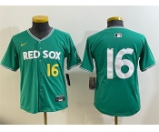 Youth Boston Red Sox #16 Jarren Duran Green 2025 City Connect Limited Stitched Baseball Jersey