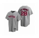 Youth Boston Red Sox #28 J.D. Martinez Nike Gray Replica Road Jersey