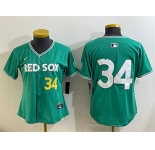 Youth Boston Red Sox #34 David Ortiz Green 2025 City Connect Limited Stitched Baseball Jersey
