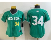 Youth Boston Red Sox #34 David Ortiz Green 2025 City Connect Limited Stitched Baseball Jersey