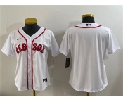 Youth Boston Red Sox Blank White Cool Base Stitched Baseball Jersey