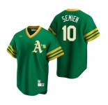 Men's Nike Oakland Athletics #10 Marcus Semien Kelly Green Cooperstown Collection Road Stitched Baseball Jersey