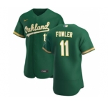 Men's Nike Oakland Athletics #11 Dustin Fowler Kelly Green Alternate 2020 Authentic Player Baseball Jersey