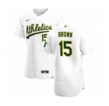 Men's Nike Oakland Athletics #15 Seth Brown White Home 2020 Authentic Player Baseball Jersey