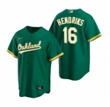 Men's Nike Oakland Athletics #16 Liam Hendriks Green Alternate Stitched Baseball Jersey