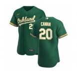Men's Nike Oakland Athletics #20 Mark Canha Kelly Green Alternate 2020 Authentic Player Baseball Jersey