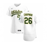 Men's Nike Oakland Athletics #26 Matt Chapman White Home 2020 Authentic Player Baseball Jersey