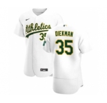 Men's Nike Oakland Athletics #35 Jake Diekman White Home 2020 Authentic Player Baseball Jersey
