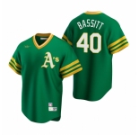 Men's Nike Oakland Athletics #40 Chris Bassitt Kelly Green Cooperstown Collection Road Stitched Baseball Jersey