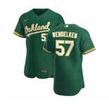 Men's Nike Oakland Athletics #57 J.B. Wendelken Kelly Green Alternate 2020 Authentic Player Baseball Jersey