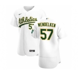 Men's Nike Oakland Athletics #57 J.B. Wendelken White Home 2020 Authentic Player Baseball Jersey