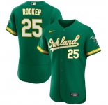 Men's Oakland Athletics #25 Brent Rooker Green Flex Base Stitched Jersey