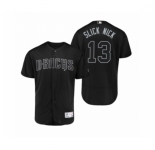 Men's Arizona Diamondbacks #13 Nick Ahmed Slick Nick Black 2019 Players Weekend Authentic Jersey