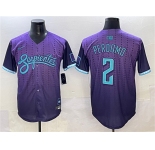 Men's Arizona Diamondbacks #2 Geraldo Perdomo Purple 2025 City Connect Limited Stitched Baseball Jersey
