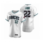 Men's Arizona Diamondbacks #22 Jake Lamb Nike White Teal Authentic 2020 Alternate Jersey