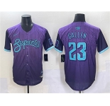 Men's Arizona Diamondbacks #23 Zac Gallen Purple 2025 City Connect Limited Stitched Baseball Jersey