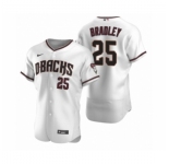 Men's Arizona Diamondbacks #25 Archie Bradley Nike White Crimson Authentic 2020 Home Jersey