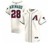 Men's Arizona Diamondbacks #28 Nolan Arenado Cream Home Limited Stitched Baseball Jersey