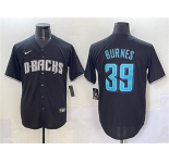 Men's Arizona Diamondbacks #39 Corbin Burnes Black Stitched Baseball Jersey