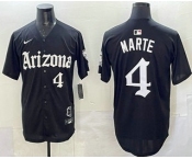 Men's Arizona Diamondbacks #4 Ketel Marte Black Vapor Premier Limited Stitched Baseball Jersey